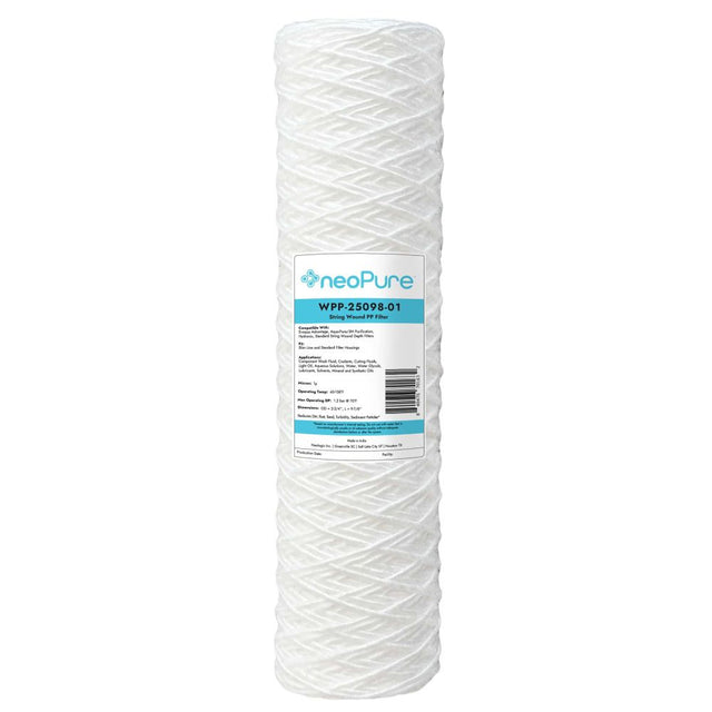 Neo-Pure WPP-25098-01 10" Surfactant Free  String Wound Filter 1 Micron