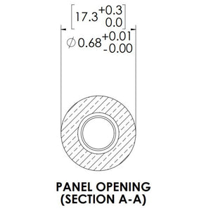 LinkTech 40CB Series Panel Mt. Female, Male Thread, Valved, 1/4" MNPT, Chrome Brass, Buna N