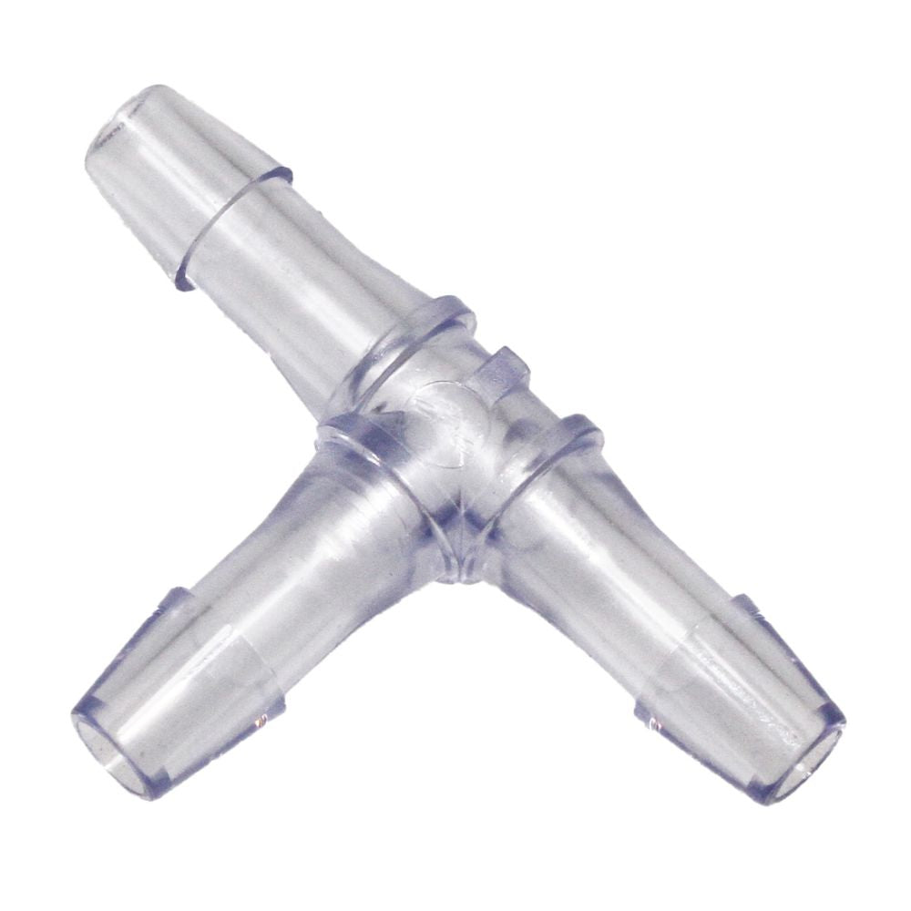 Colder HT3 Tee Fitting, 3/32 HB X 3/32 HB X 3/32 HB, Natural Polypropylene