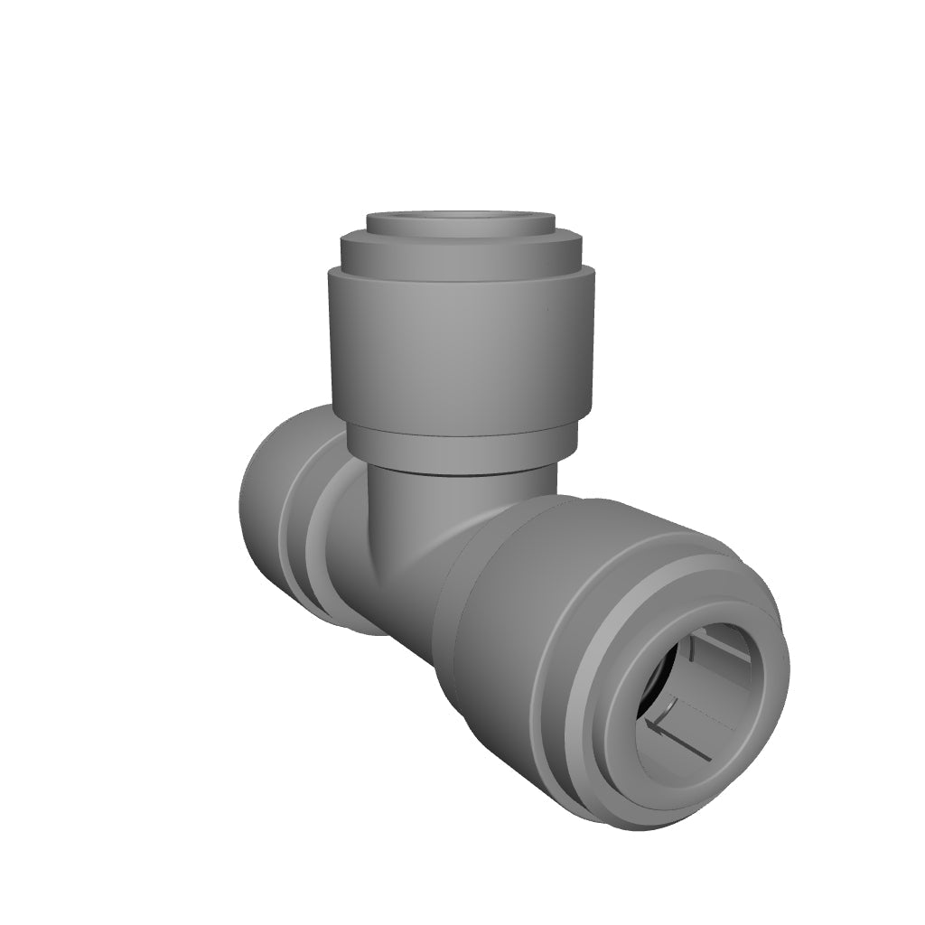 NeoFit - Gray Union Tee- 3/8" tube OD