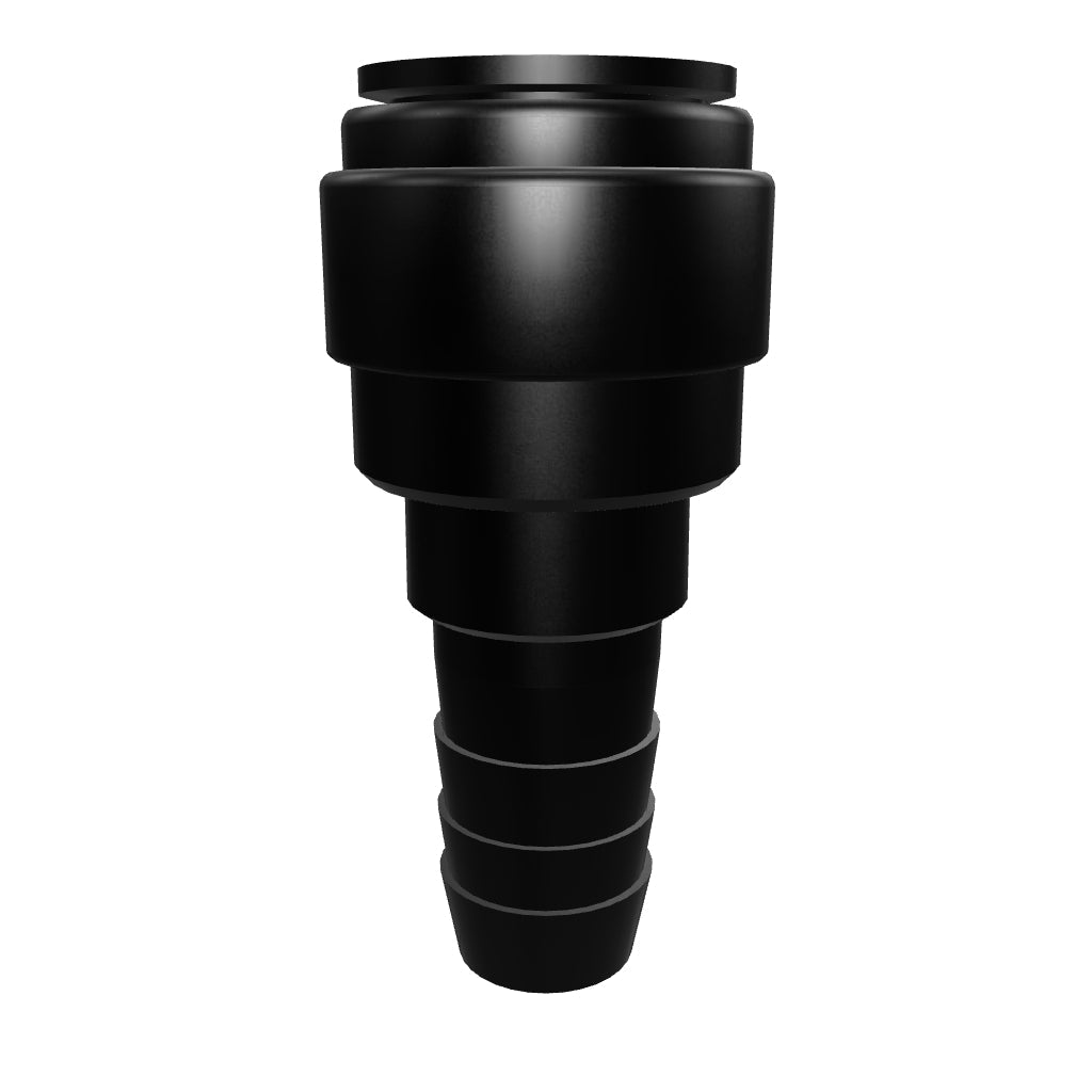 NeoFit - Acetal Black Barb Connector 22mm Tube x 3/4" barb