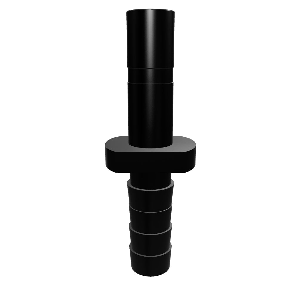 NeoFit - Acetal Black Stem Barb Connector 1/4" stem x 1/4" barb