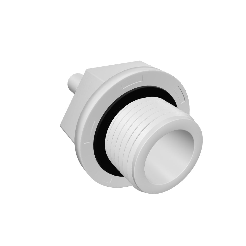 NeoFit - Acetal Natural White Stem Adapter 6mm stem x 1/4"BSP[P]