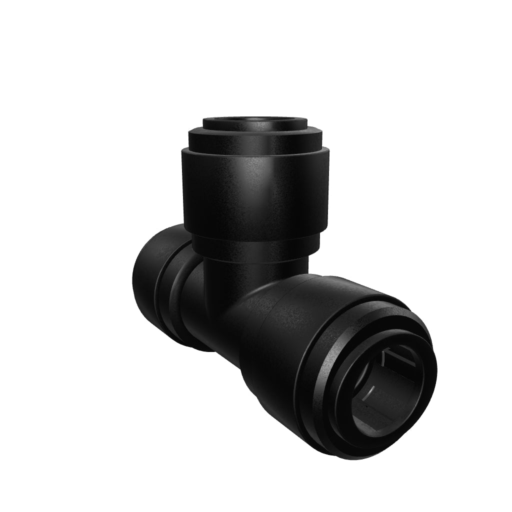 NeoFit - Acetal Black Union Tee 3/8" tube