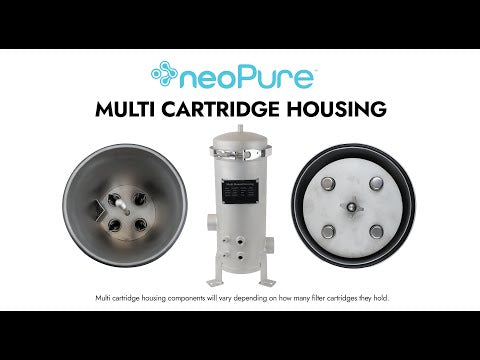 Neo-Pure 5 Round 10"L, 304L Multi-Cartridge Stainless Steel Housing