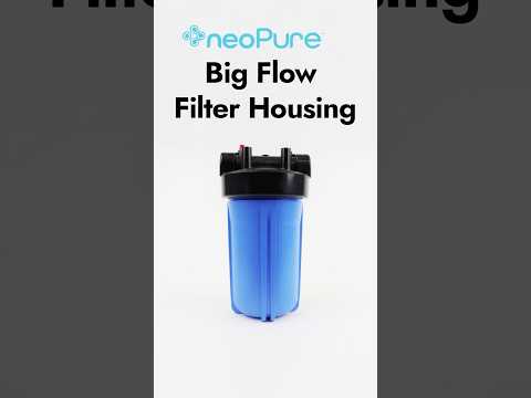 20" Neo-Pure Big Flow Filter Housing Blue Sump/Black Cap 1" with Pressure Relief