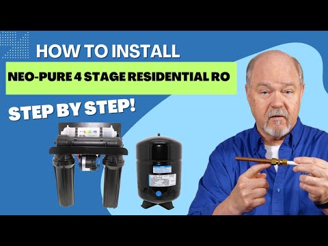 neoPure 4 Stage 50 GPD Residential Full Solution RO System, Alkaline Remineralizer, 0.5µ Post Filter and Permeate Pump
