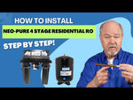 neoPure 4 Stage 50 GPD Residential Full Solution RO System, Alkaline Remineralizer, 0.5µ Post Filter and Permeate Pump