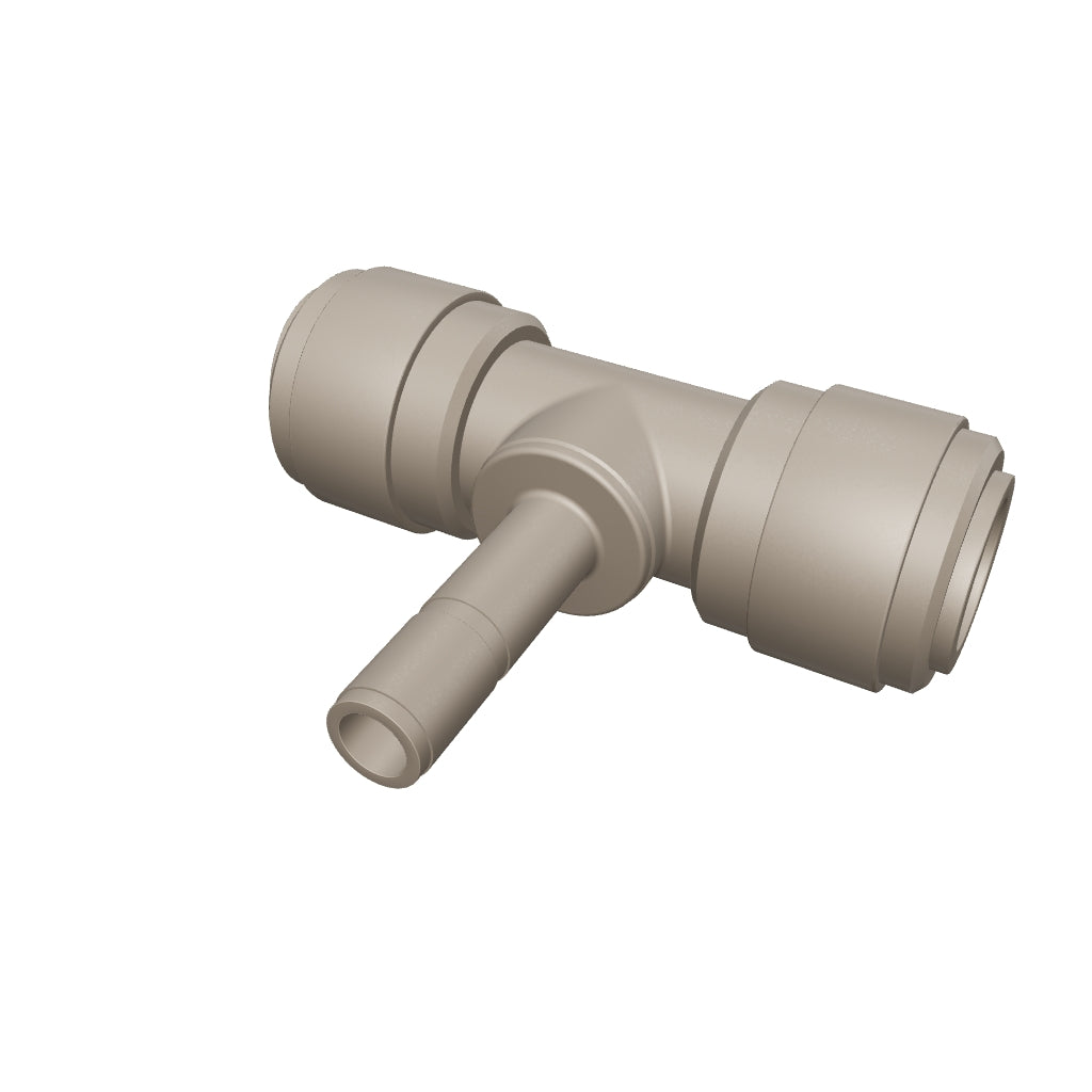 NeoFit - Acetal Gray Stem Branch Tee 3/8" tube x stem 3/8"