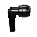 NeoFit - Acetal Black Stem Elbow 1/4" tube x 1/4" stem