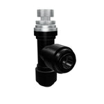 NeoFit - Acetal Black Flow Control Elbow Union 3/8" tube
