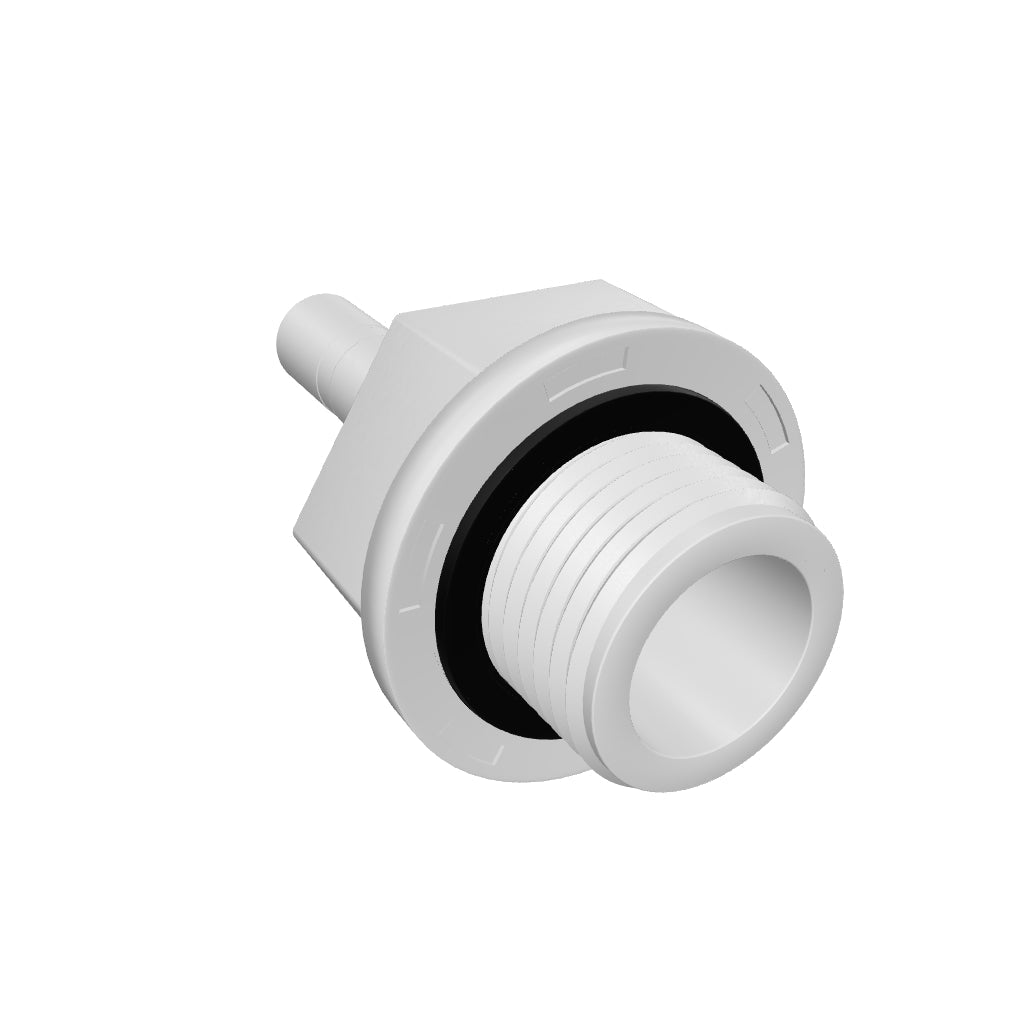 NeoFit - Acetal Natural White Stem Adapter 6mm stem x 1/8"BSPT