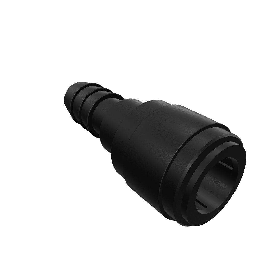 NeoFit - Acetal Black Barb Connector 22mm Tube x 3/4" barb