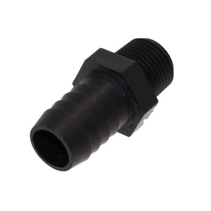 Male Barb Adapter - 5/8 ID x 3/8 MNPT - Black Polypropylene