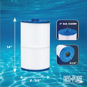 Neo-Pure PS-8H80-KI Pool and Spa Filter 8-1/2" x 14"