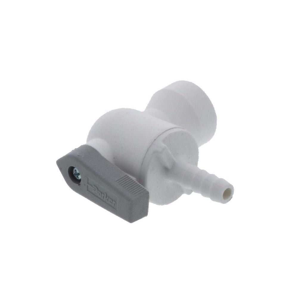 Parker Liquifit Par-Barb Valve Female Elbow - 1/4 ID Barb x 1/4 FPT