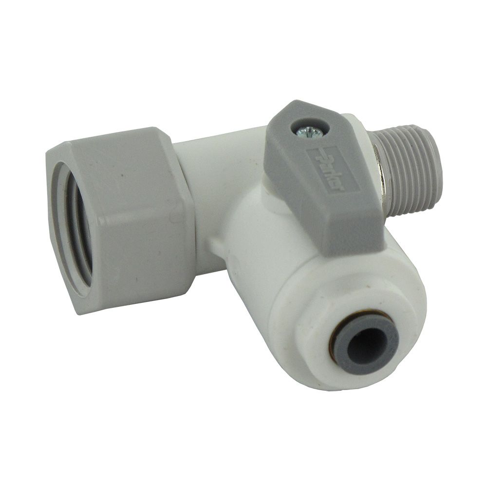 Parker LIQUIfit LFPP6VAS8 Angle Stop Adapter Valve 3/8 x 1/2 x 3/8