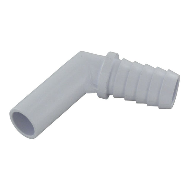 PushIn 45° ELBOW Barb Connector  - 1/2" ID Barb x 1/2" OD Stem