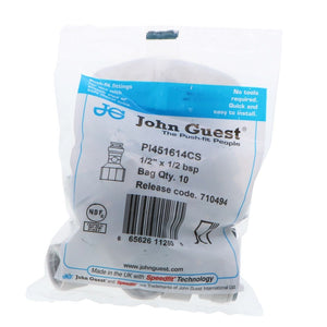 John Guest Female Adapter-Cone End BSPP - 1/2 x 1/2  BSPP