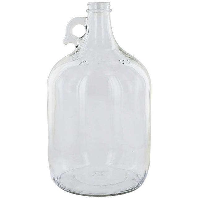 Clear 1 Gallon Glass Beer Growler or Water Bottle Without Cap