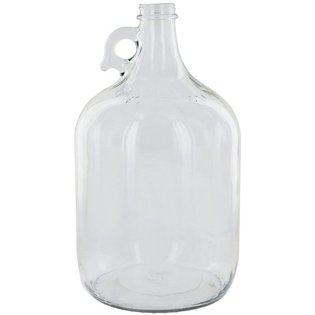 Clear 1 Gallon Glass Beer Growler or Water Bottle Without Cap