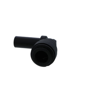 John Guest Stem Elbow Connector Black Polypropylene - 3/8 Stem x 3/8