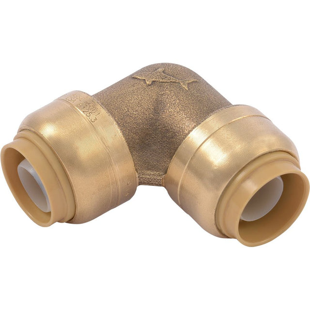 SharkBite® U248LF Lead-Free Brass Push-to-Connect 90-Degree Elbow - 1/2" x 1/2"