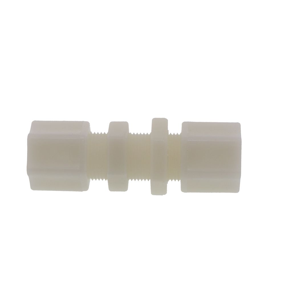 JACO 20-8-N-O Nylon Bulkhead Union 1/2 OD Tube x 1/2 OD Tube