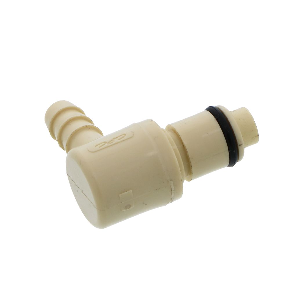 PLCD2300412 Valved Elbow Hose Barb Coupling Insert 1/4 ID Barb
