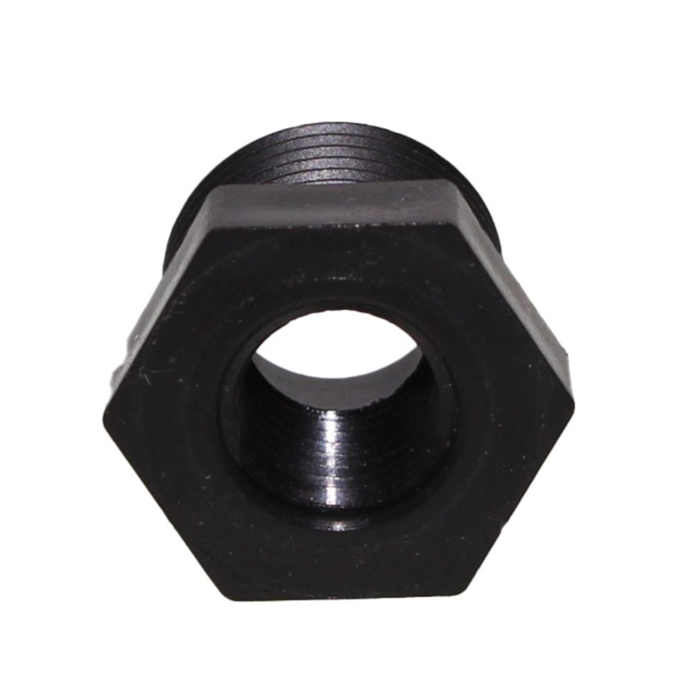 Bushing 1/2" MNPT x 1/8" FNPT - Polypropene Black