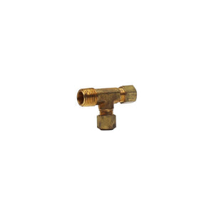 Brass LF Tee Male Run Brass 1/4 Compression x 1/4 MNPT