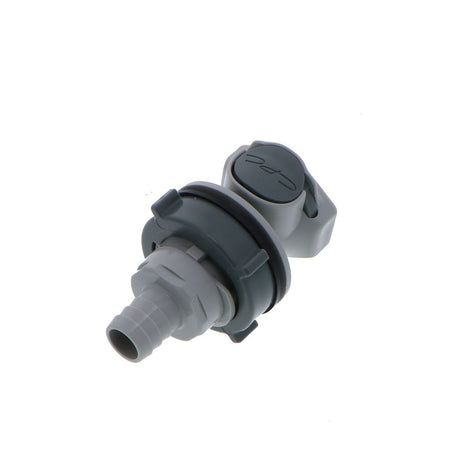 HFCD16812 Valved Panel Mount Hose Barb Coupling Body 1/2 ID Barb