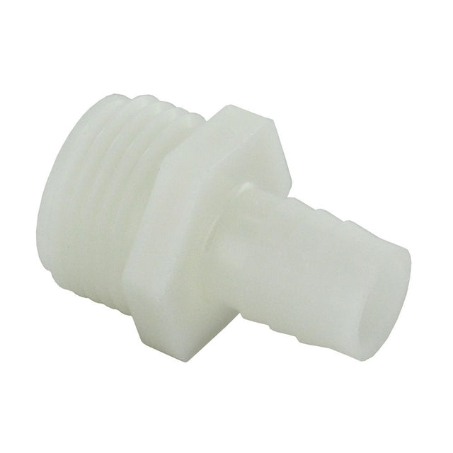 Male Garden Hose Barb Connector Nylon - 3/4 MGHT x 1/2 ID Barb