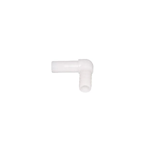 NeoFit - Acetal White Stem Barb Elbow Connector 8mm [5/16"] stem x 1/4"barb