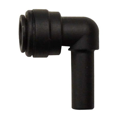 John Guest Stem Elbow Connector Black Polypropylene - 3/8 Stem x 3/8