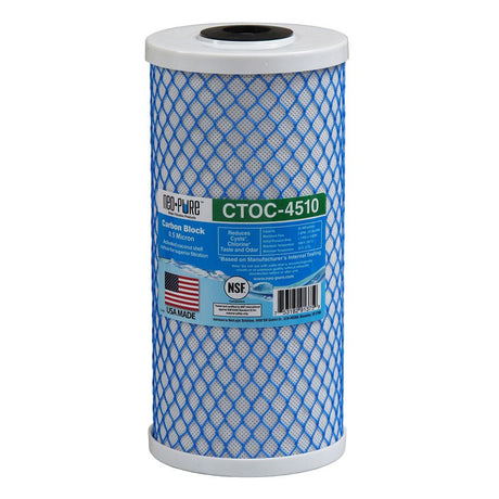 Neo-Pure CTOC-4510 9-7/8" x 4-1/2" Cyst Reduction Carbon Block Cartridge