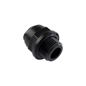NeoFit - Acetal Black Male Connector- 12mm tube OD x 3/8"BSP[P]