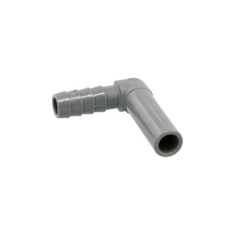 John Guest Stem Elbow Barb Connector  - 3/8 OD Stem x 5/16 ID Barb