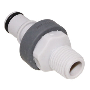 NS4D24004BSPT06 ABS Valved Male Thread Coupling Insert 1/4 BSPT