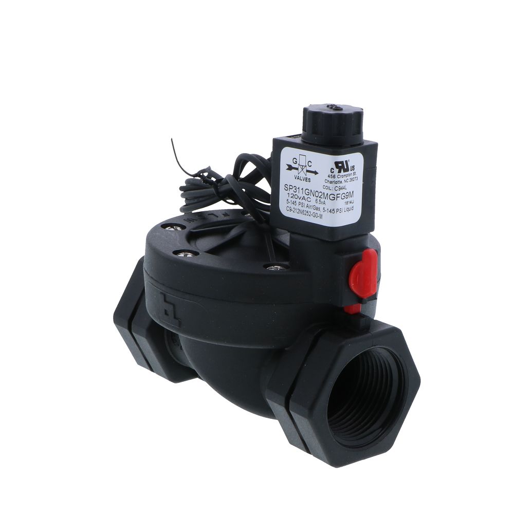 CFA C9 Series Solenoid Valve w/ Manual Override Normally Closed 1" FPT 120V