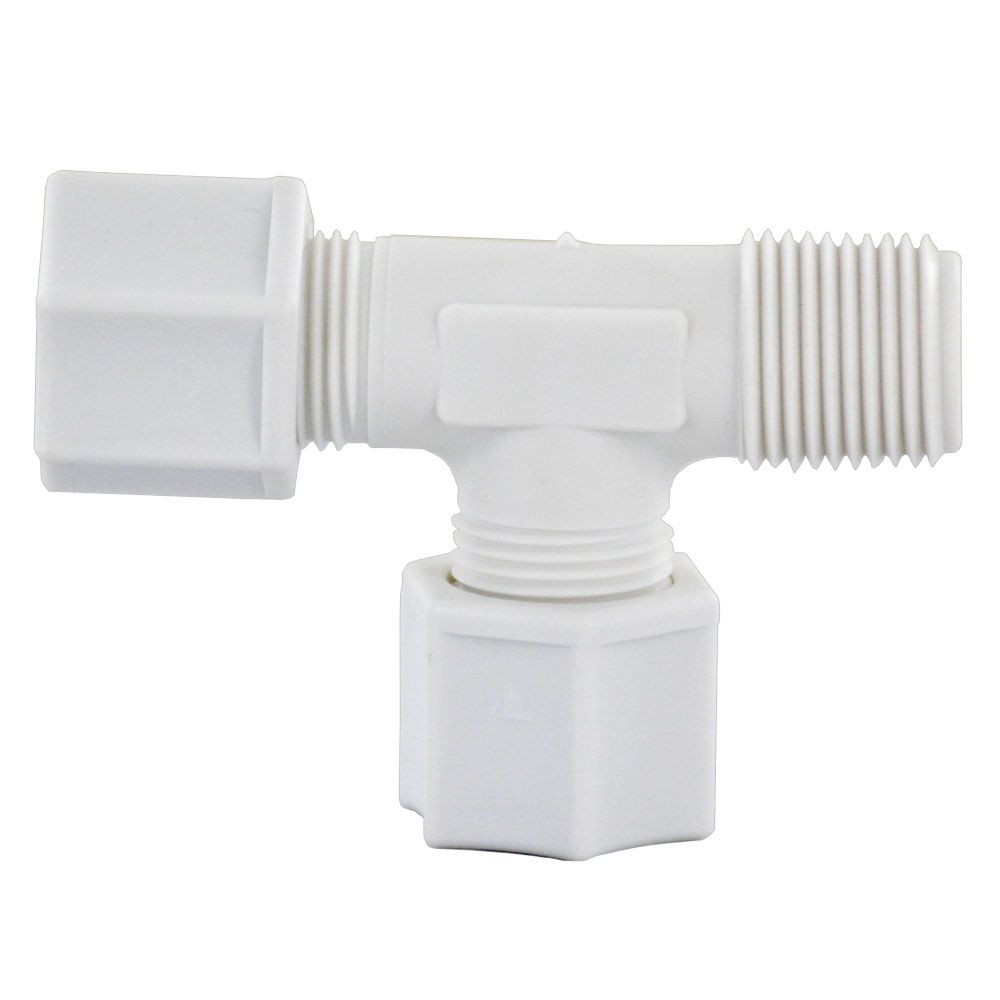 JACO 75-4-4-N-O Nylon Male Run Tee 1/4 OD Tube x 1/4 MPT