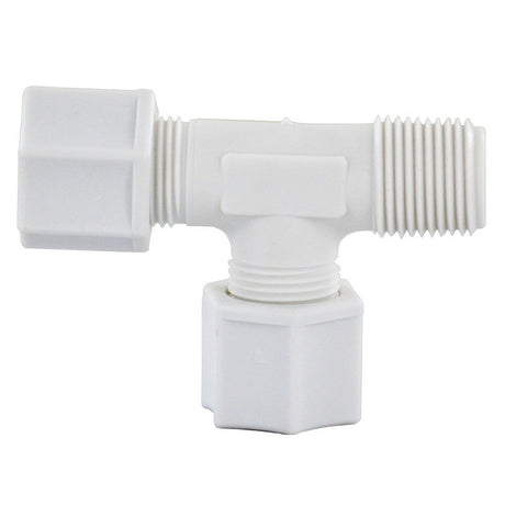 JACO 75-4-2-P-O Polypropylene Male Run Tee 1/4 OD Tube x 1/8 MPT