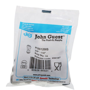 John Guest Reducing Union - 3/8 x 1/4