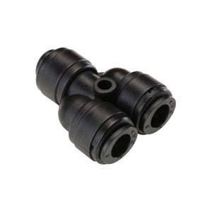 NeoFit - Acetal Black Two Way Divider 3/8" in x 1/4" out