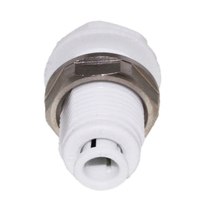 John Guest 1/4" Acetal Bulkhead Union Connector - White