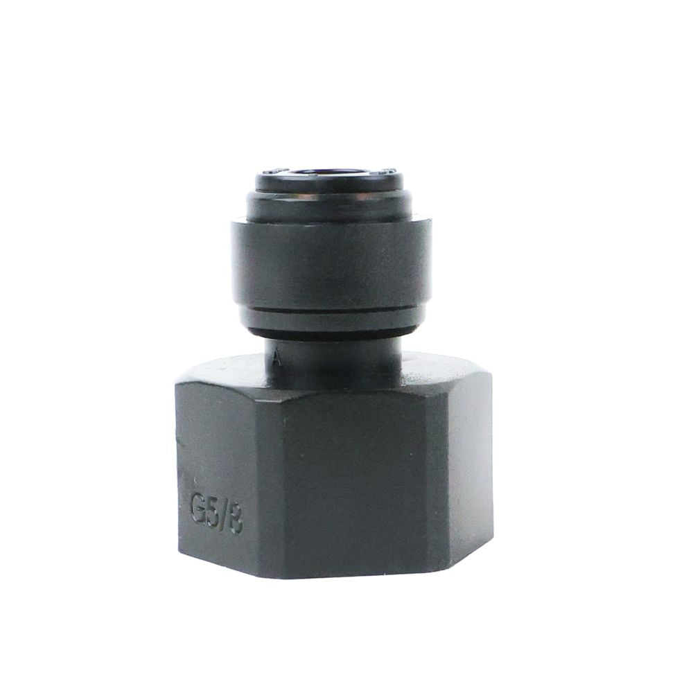 NeoFit - Acetal Natural Black Female Adapter 8mm[5/16"] tube x 5/8" BSP[P] - Cone Type