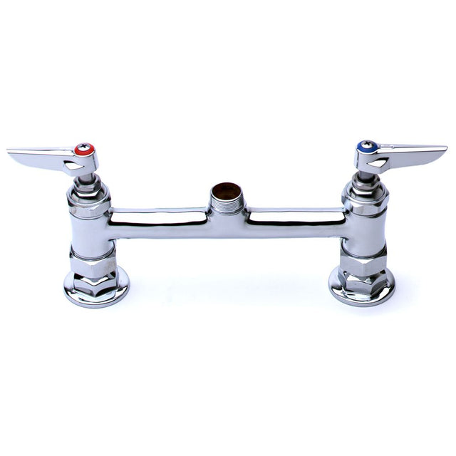 T&S Brass B-0220-LN Deck Mount Swivel Base Mixing Faucet, 8" Centers, No Nozzle