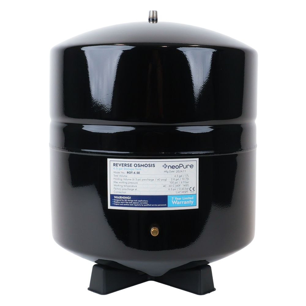 NeoPure Reverse Osmosis Storage Tank 4.5 Gallon OPEN BOX - Black