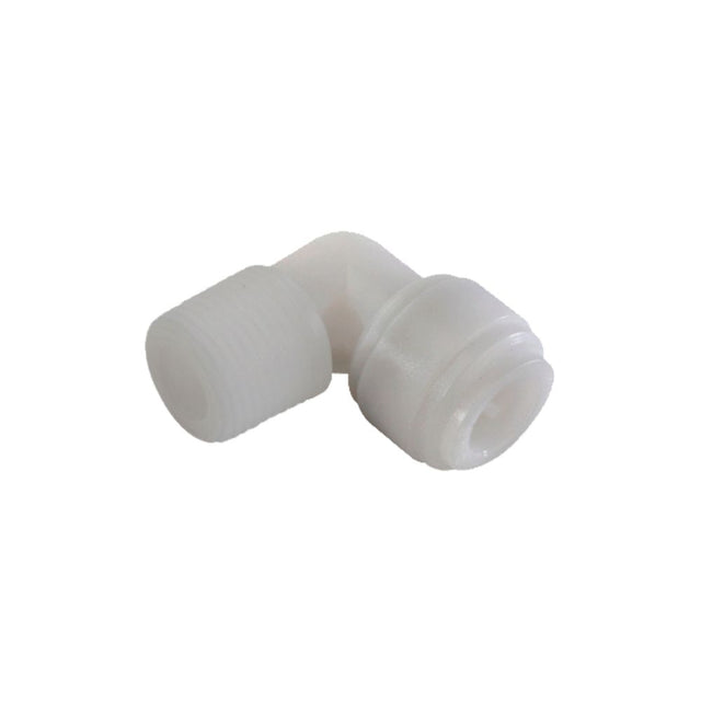 NeoFit - Acetal Natural White Male Elbow 3/8"tube x 1/4"NPTF