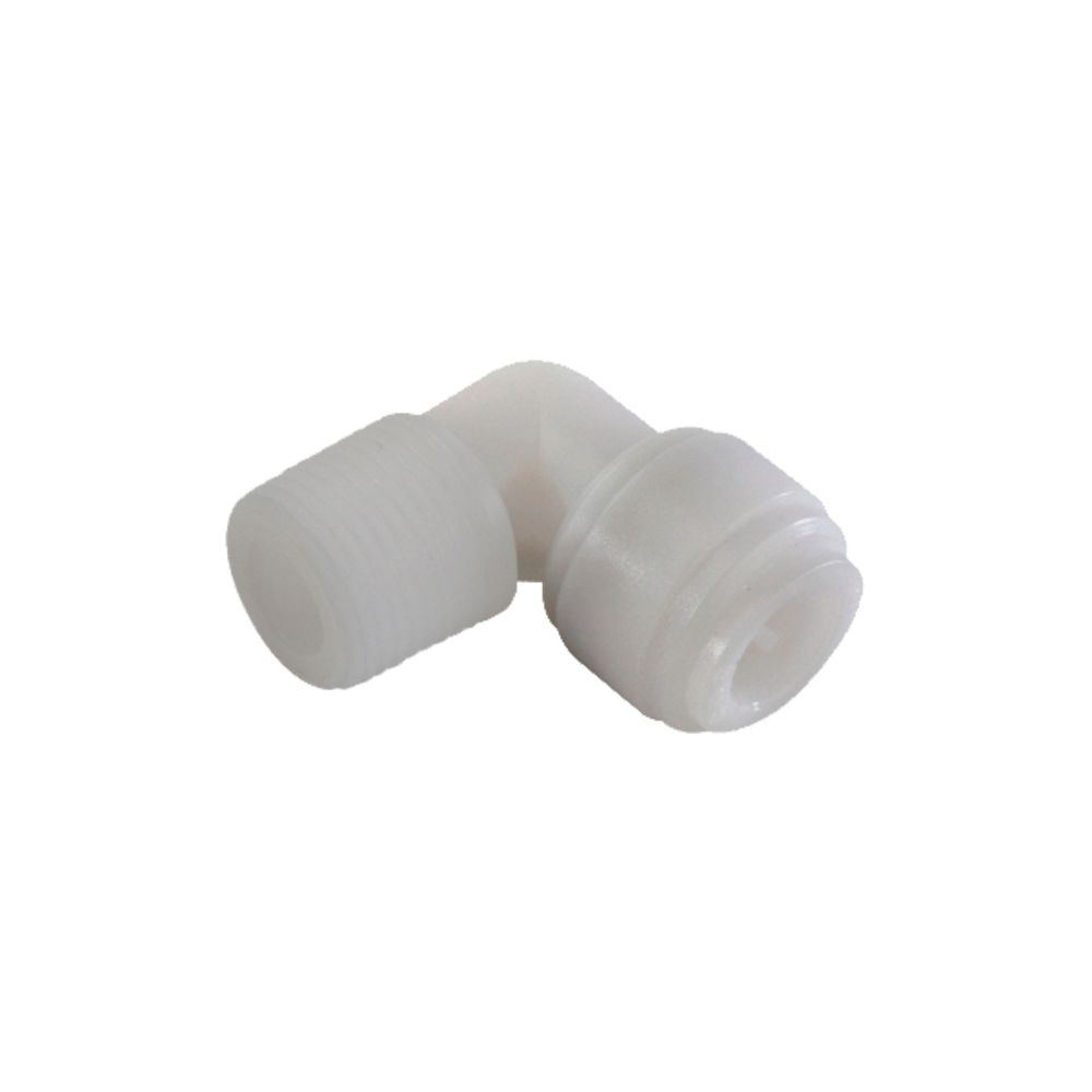 NeoFit - Acetal Natural White Male Elbow 1/2"tube x 1/2"NPTF